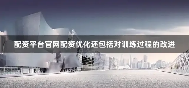 配资平台官网配资优化还包括对训练过程的改进